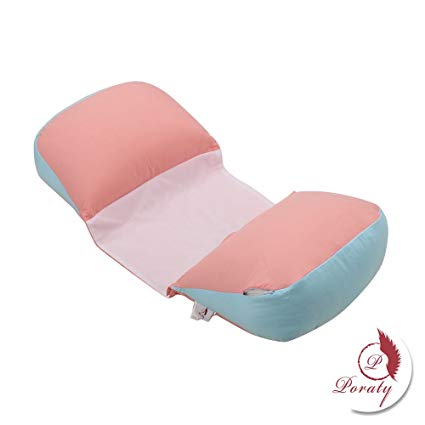 Poraty Pregnancy Pillow, Side Sleeping for Maternity Belly Waist Support Pillow (Blue&Pink)