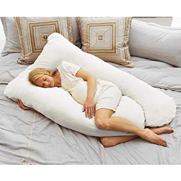 Cozy Comfort Pregnancy Pillow - White