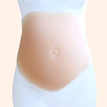 Updated Silicone False Belly Baby Tummy False Pregnant Artificial Bump Pregnant Fake Belly...