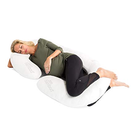 Zen Bamboo Full Body Pregnancy Pillow - Maternity & Nursing Support Cushion & Body Pillow with Ultra-Soft, Washable Rayon from Bamboo Blend Cover