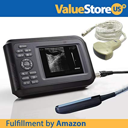 Portable Ultrasound Scanner Veterinary Pregnancy V16 with 7.5 MHz Rectal Probe & 3.5 MHz Convex Probe for Large & Small Animals.