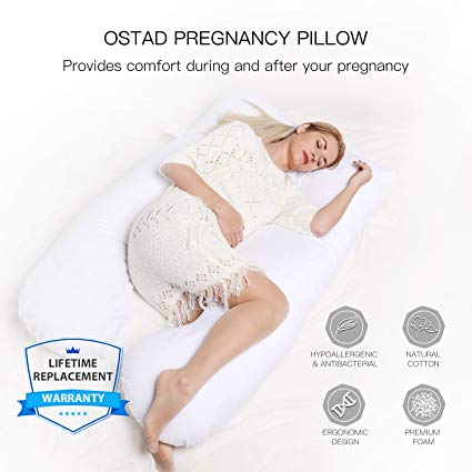 Pregnancy Pillow - U-Shaped Body Pillow for Maternity & Nursing | Luxurious Full Support for Resting or Sleeping on Your Back, Side or Any Natural Position | Relief for Hip & Back Pain, Sciatica