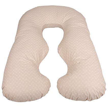 Leachco Back N Belly Chic Body Pillow Replacement Cover - Beige Swirl (Cover Only)