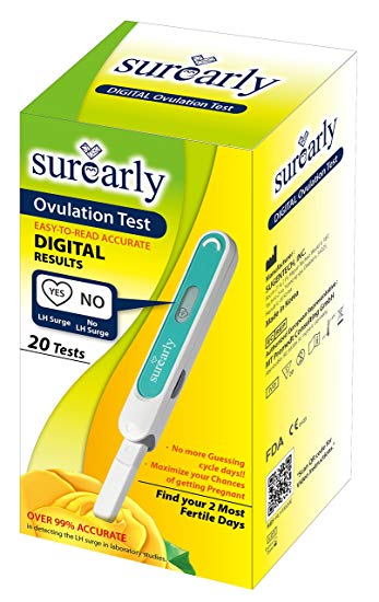 Surearly Digital Ovulation Test Kit Includes Easy to Use Reader & 20 Interchangeable Testing Strips....
