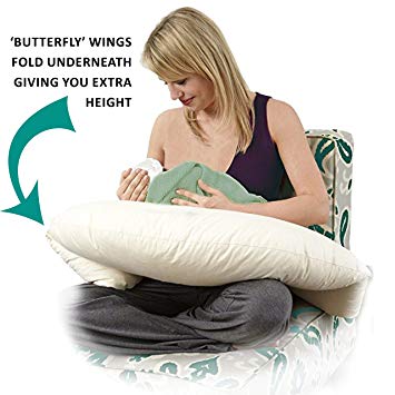 Moonlight Slumber Butterfly Breastfeeding Pillow with Removable Hypoallergenic, 100% Organic...