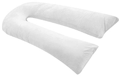 Oversized - Total Body Pregnancy Maternity Pillow- Full Support - w/ Zippered Cover - White - Exclusively By Blowout Bedding RN# 142035