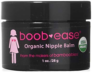 bamboobies Organic Lanolin-Free Nursing Balm Nipple Cream, Safe for Breastfeeding, 1 oz
