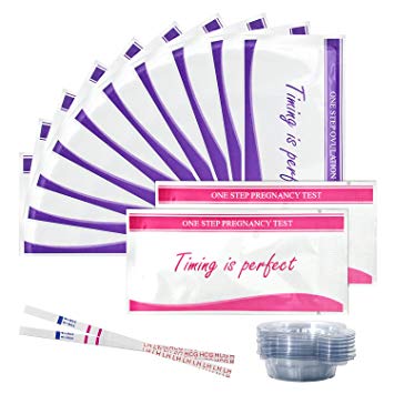 Newbornty 50 Ovulation Test Strips and 20 Pregnancy Test Strips With 70 Urine Cup and 1 Testing Card,...