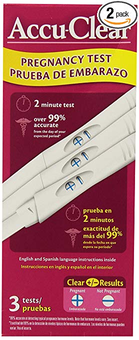 Accuclear Pregnancy Test, 3-Count (Pack of 2)