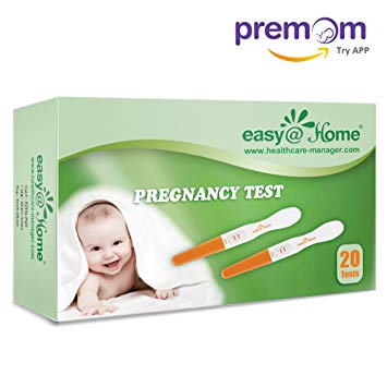 Easy@Home 20-pack hCG Pregnancy Midstream Tests, Powered by Premom Ovulation Predictor iOS...