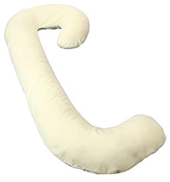 Organic Smart Snoogle Chic - Snoogle Total Body Pregnancy Pillow with 100% Organic Cotton Easy On-off...