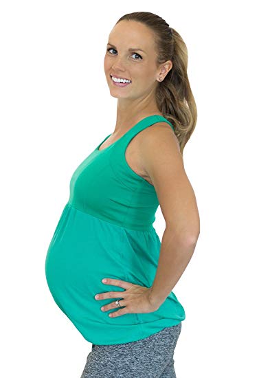 Mumberry Maternity Activewear Flourish Workout Tank with Belly Band Support