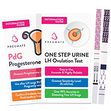 PREGMATE 10 Ovulation (LH) and 2 Progesterone (PdG) Urine Test Strips At Home Fertility Confirmation...