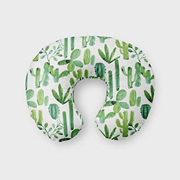 AllTot Nursing Pillow Cover in Green Cactus - Handmade in The USA